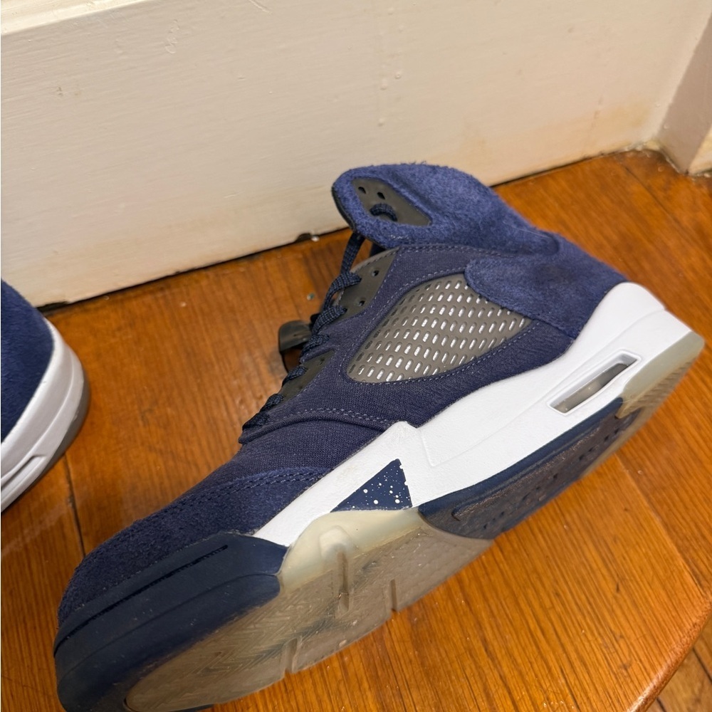FD6812-400 Nike Air Jordan 5 Retro SE Midnight Navy Blue Georgetown Grey (Men's) - Picture 8 of 12